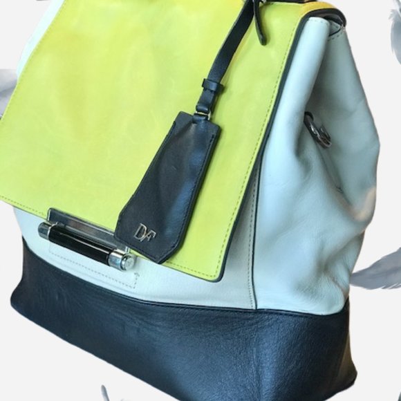 Diane Von Furstenberg Color Block Sachel - Picture 2 of 8